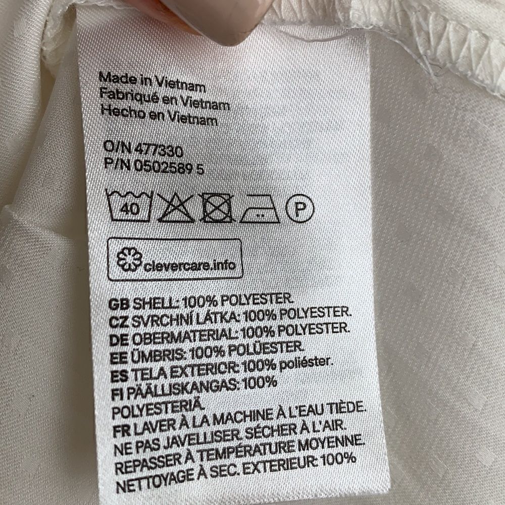 H&M Off White Blouse Size 2 - Picture 4 of 4